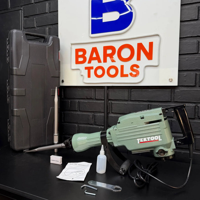 Demoledor Cango TEKTOOL TK-6503 Verde | 50 Joules | 1500 W | Maletín y 2 Cinceles | 1 Año de Garantía foto 11