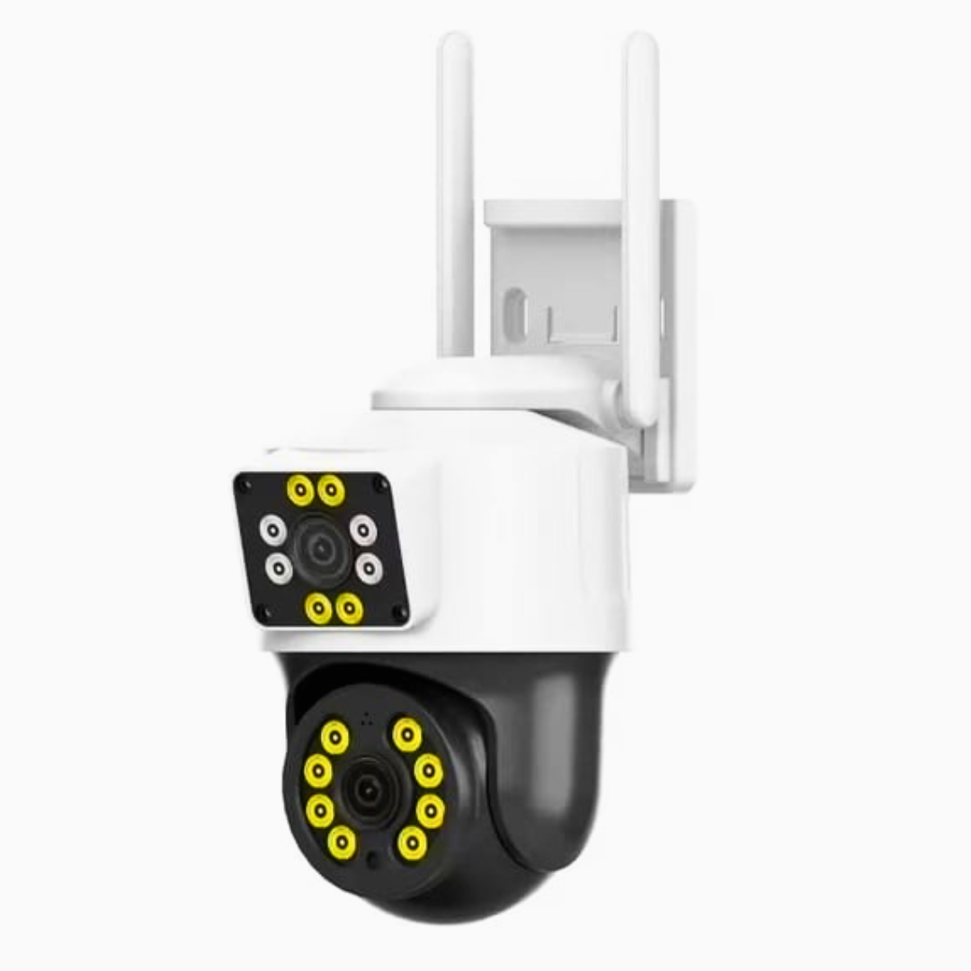 cámara de seguridad 2 en 1 WiFi con doble lente independiente
