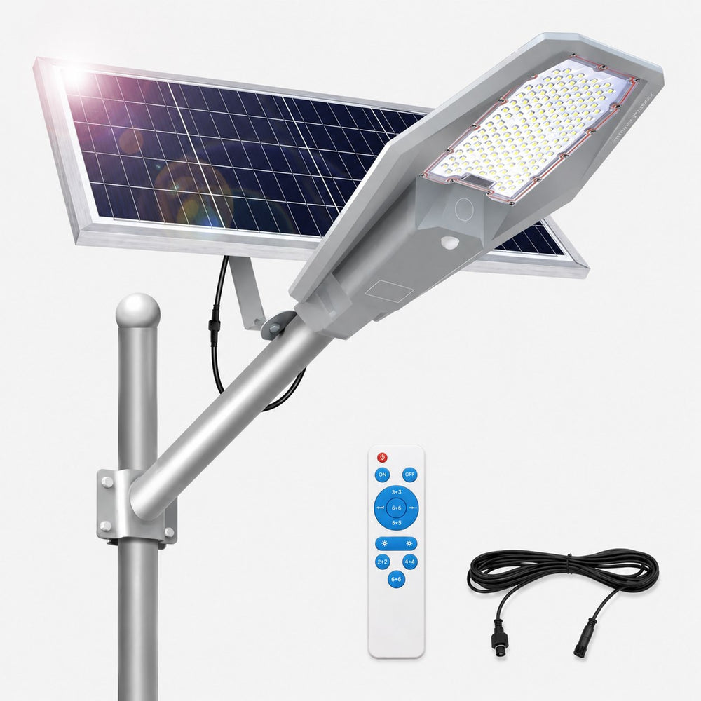 Lámpara Solar Jortan 400W para Exterior – IP67 con Panel y Control Remoto - 13