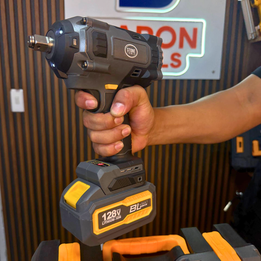 Llave de Impacto de 1/2 - 850 NM - 3 velocidades - función rompe tuercas - 2 baterías de litio de 5Ah,