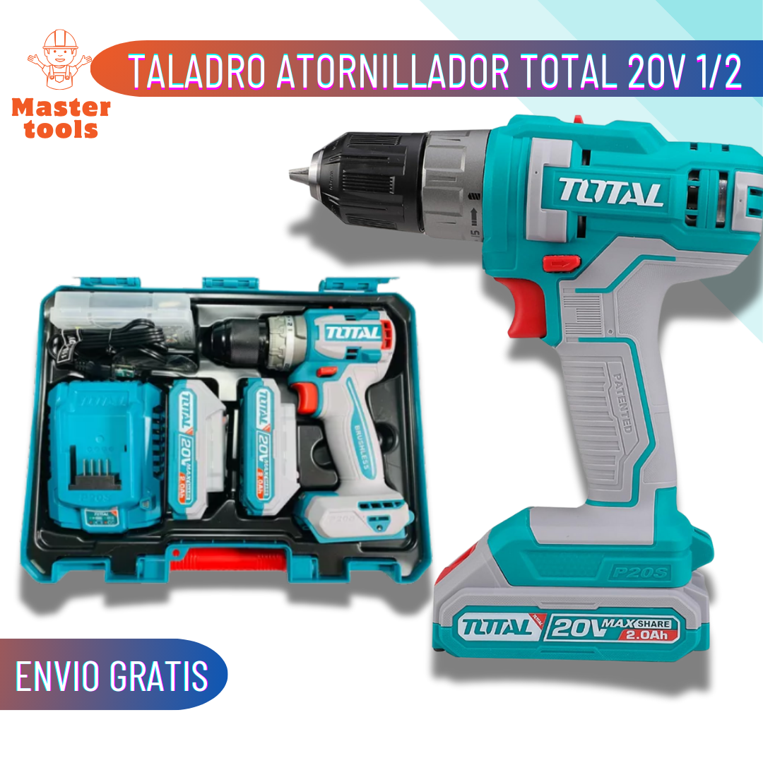 Taladro Atornillador 1/2 20v 60nm Total
