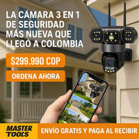 Seguridad Total - Cámara 3 Lentes WIFI Giratorios 360° miniatura 1