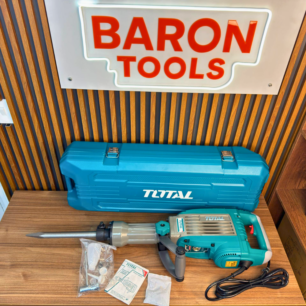 Demoledor Industrial TOTAL SDS HEX 1700W – 50J con Maletín y Cinceles - 7