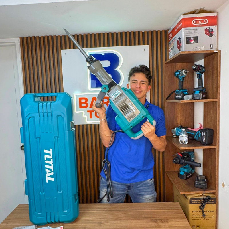 Demoledor Industrial TOTAL SDS HEX 1700W – 50J con Maletín y Cinceles foto 3