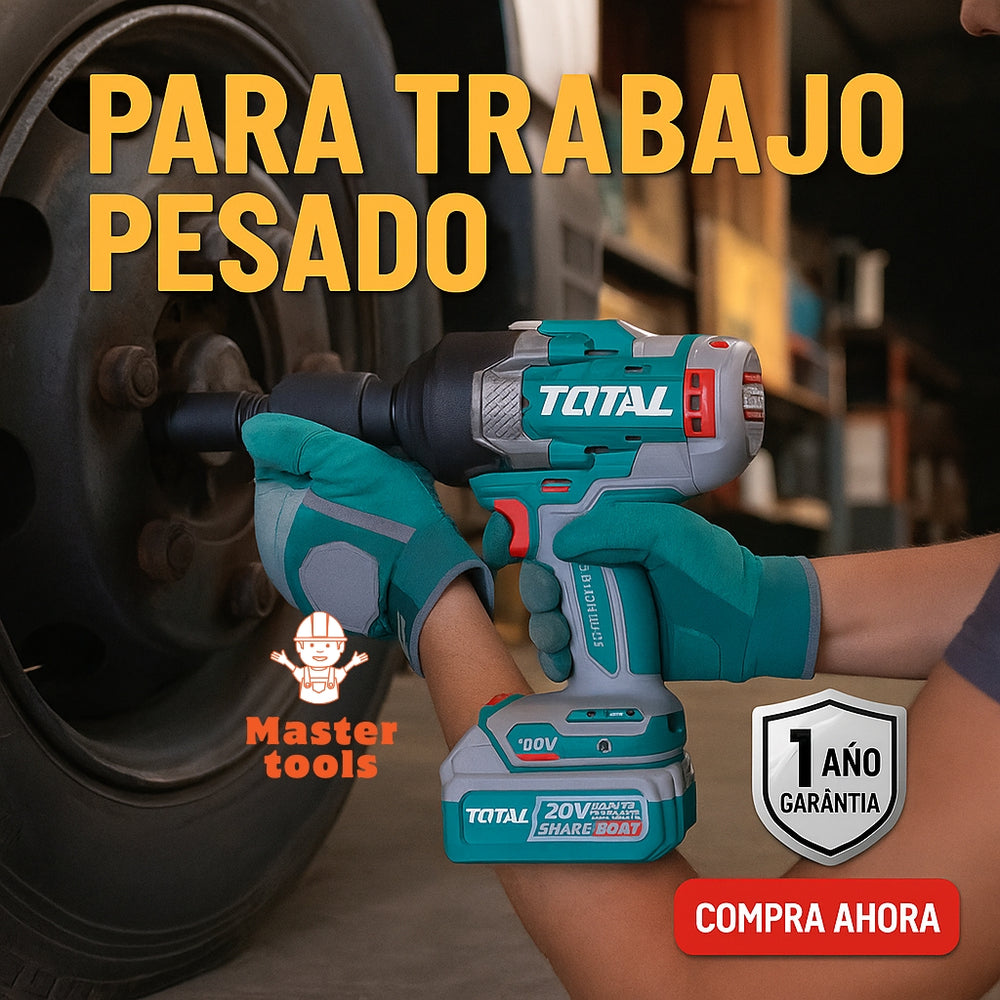 Llave de Impacto TOTAL Original 3/4” – 1350 Nm para Ajustar, 1900 Nm para Aflojar, con 1 Año de Garantía - 9