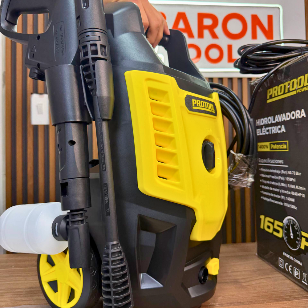 Hidrolavadora Eléctrica PROTOOL POWER H1650 - 1400 Watts - presión máxima de 1650 PSI - 1