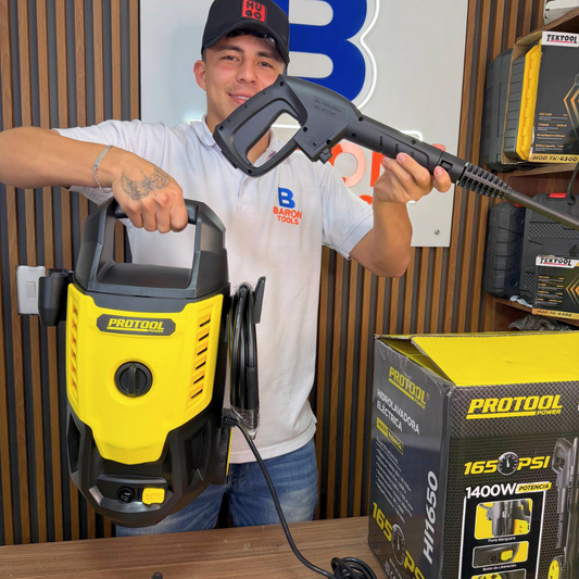 Hidrolavadora Eléctrica PROTOOL POWER H1650 - 1400 Watts - presión máxima de 1650 PSI,