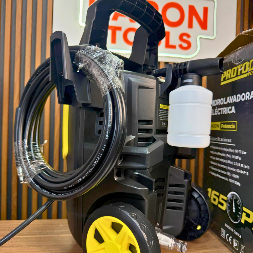 Hidrolavadora Eléctrica PROTOOL POWER H1650 - 1400 Watts - presión máxima de 1650 PSI - 6