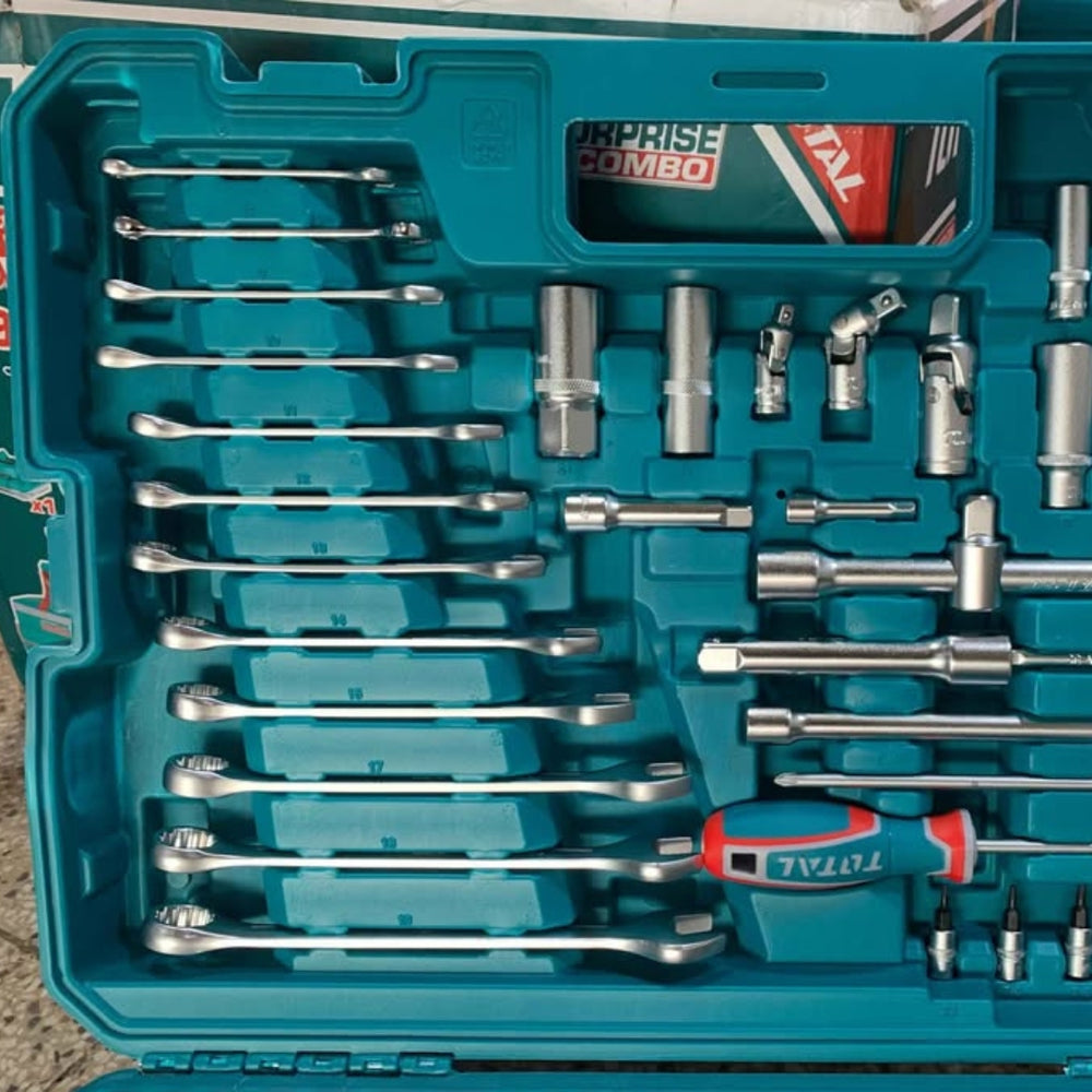 Pistola de Impacto 500NM  TOTAL + KIT 152 Herramientas + 1 Año de Garantia - 16