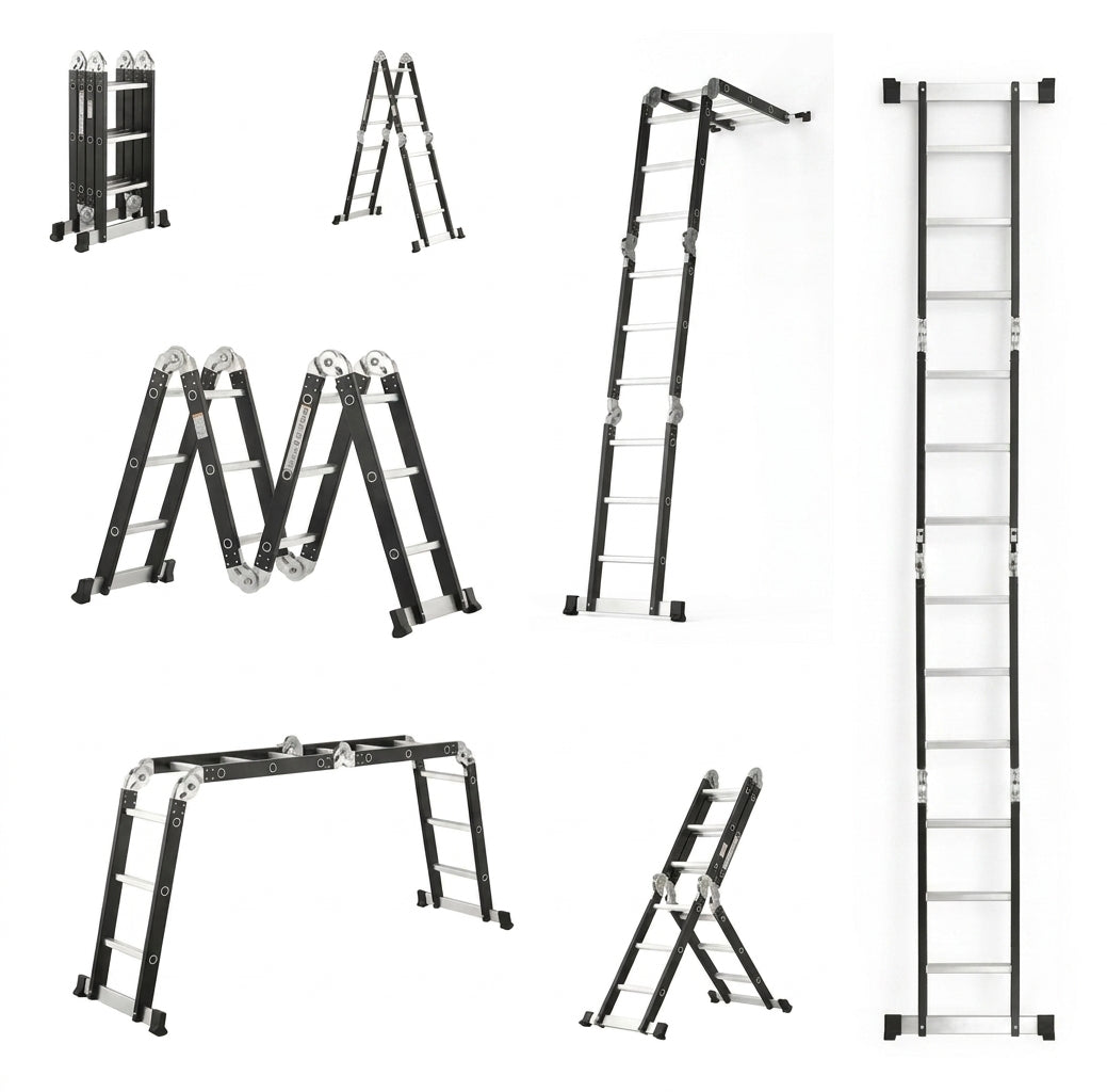 Escalera Multiposiciones de Aluminio Reforzado — 16 Pasos