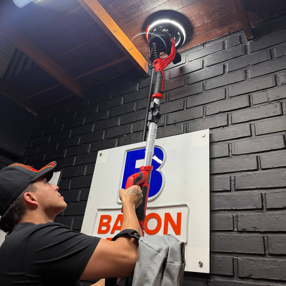 Lijadora profesional de Pared y Techo WorkMax Telescópica con sistema de succión de polvo - 6