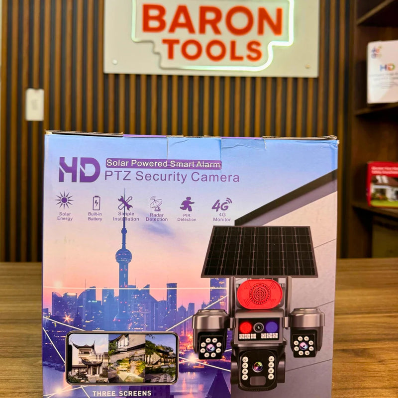 Cámara triple vision de Seguridad Solar PTZ HD con Alarma 4G Con CHIP foto 4