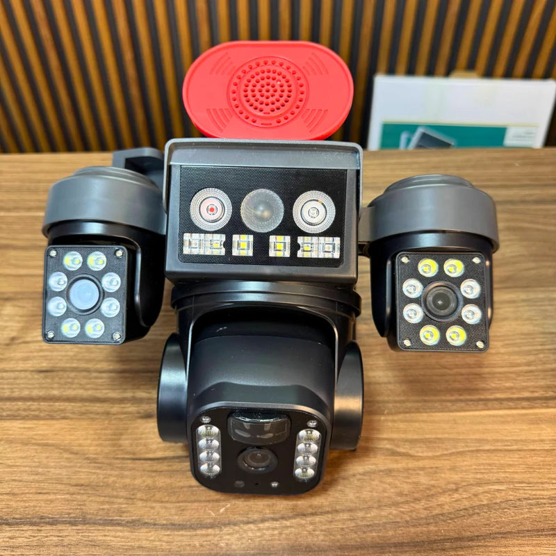 Cámara triple vision de Seguridad Solar PTZ HD con Alarma 4G Con CHIP foto 9