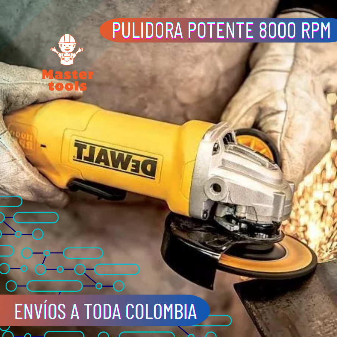 Combo Esmeril Angular Grande con taladro Percutor y 2 baterías