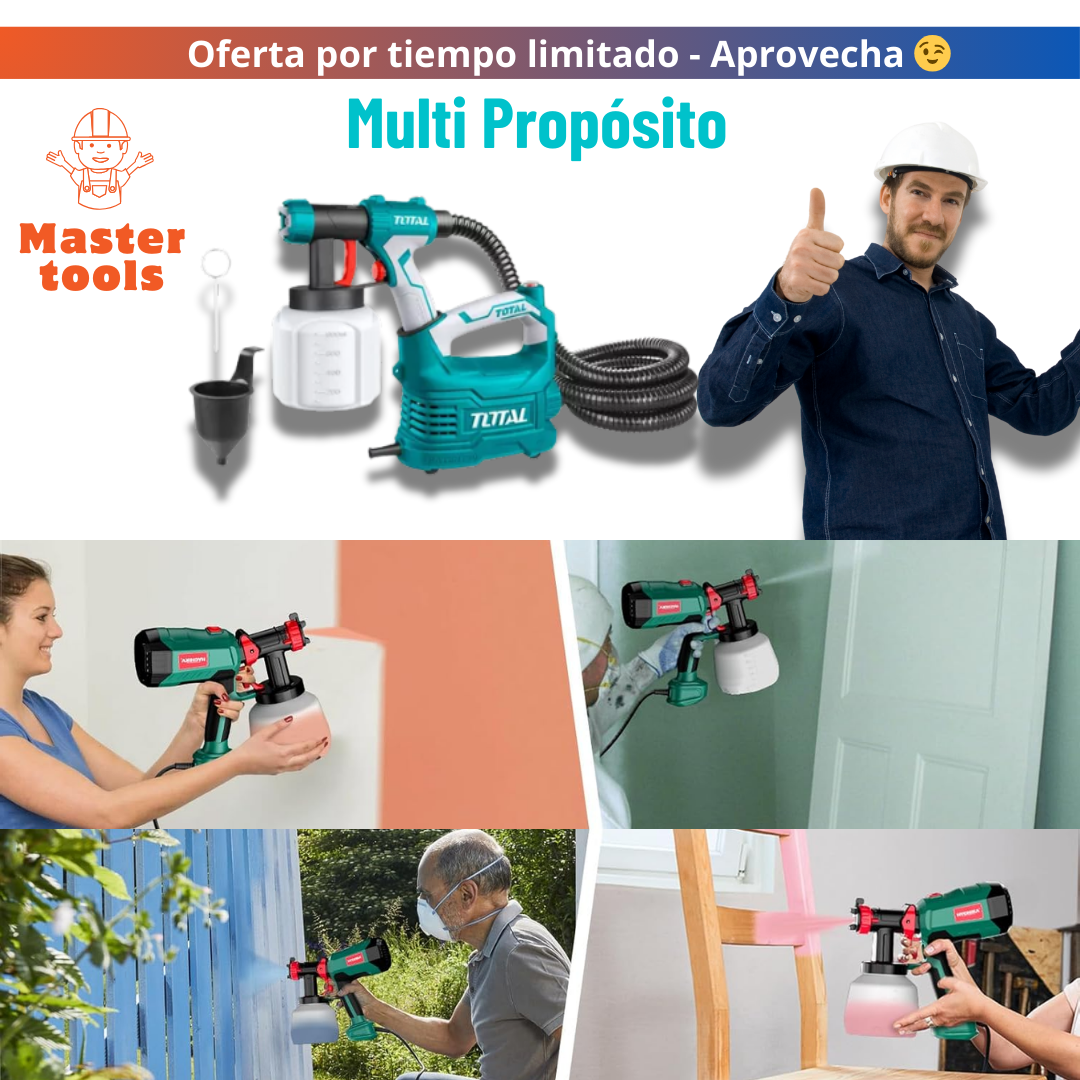 compresor mini+Pistola industrial vaso plastIco 800 ml 500w