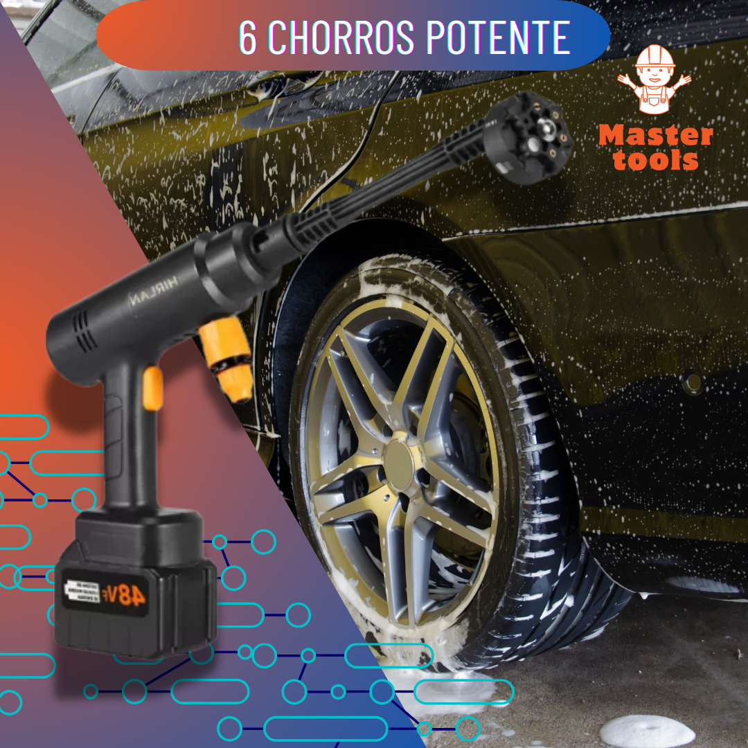 Hidrolavadora propulsora con 6 Chorros Portátil