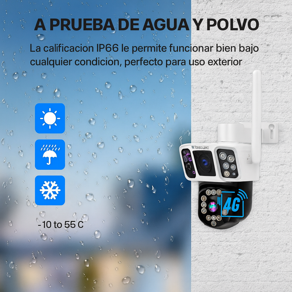 Cámara de Seguridad 4G PRO CAM4 MAX – Vigilancia Segura con SIM CARD