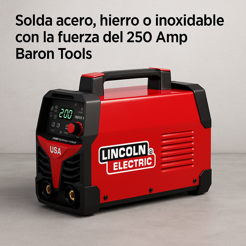 Soldador Lincoln 250A Inversor MMA/TIG – Perfecto para revestida funde electrodo 70/18 - 60/13 - Aguanta trabajo continuo foto 8
