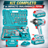 Pistola de Impacto 500NM  TOTAL + KIT 152 Herramientas + 1 Año de Garantia miniatura 12