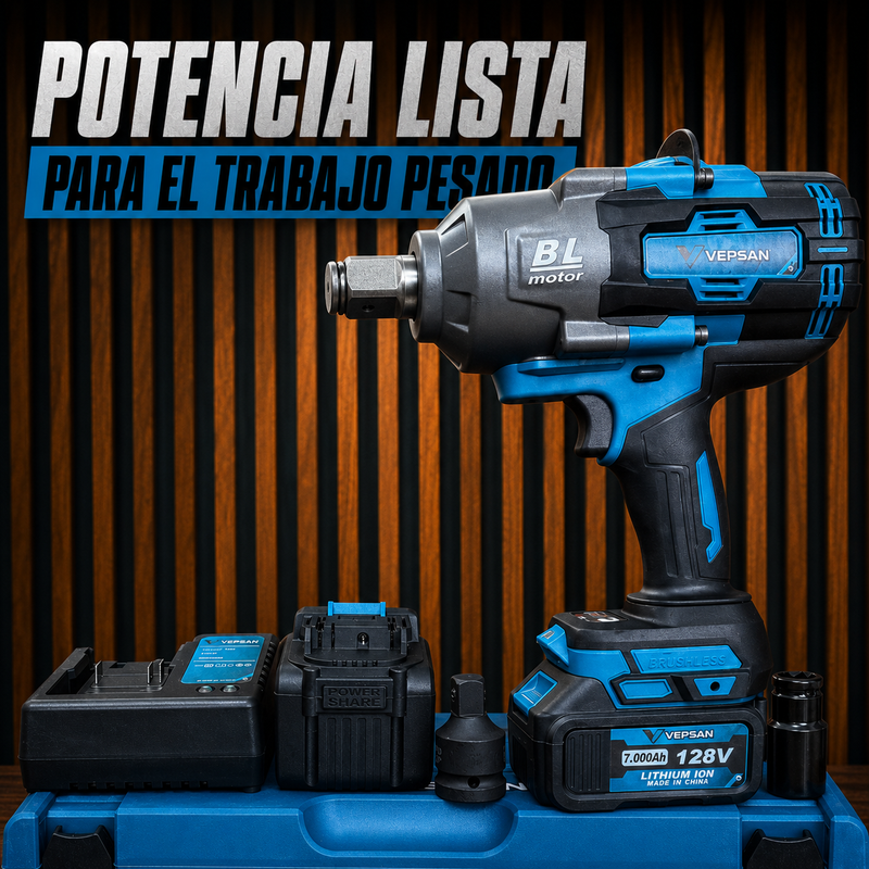 Llave de Impacto VEPSAN 2000Nm Brushless 3/4” | Potencia Industrial + 1 Año de Garantía foto 6