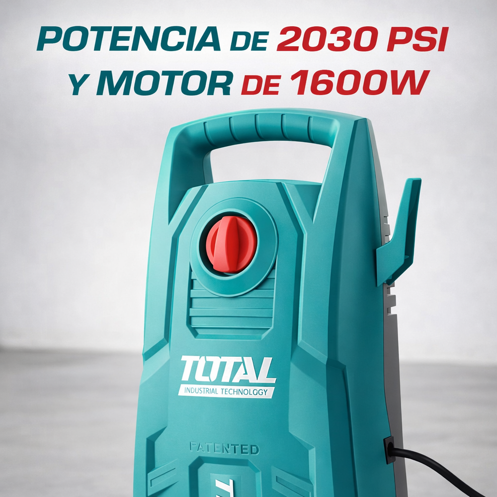 Hidrolavadora TOTAL 1600W 2030 PSI – Limpieza Profesional en Casa - 9