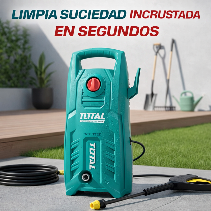 Hidrolavadora TOTAL 1600W 2030 PSI – Limpieza Profesional en Casa foto 6