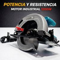 Sierra Circular TOTAL 7 1/4” 1200W – Corte Profesional sin Esfuerzo - 1 AÑO de Garantia miniatura 14