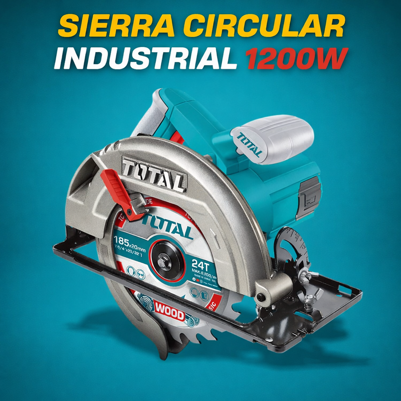 Sierra Circular TOTAL 7 1/4” 1200W – Corte Profesional sin Esfuerzo - 1 AÑO de Garantia foto 10