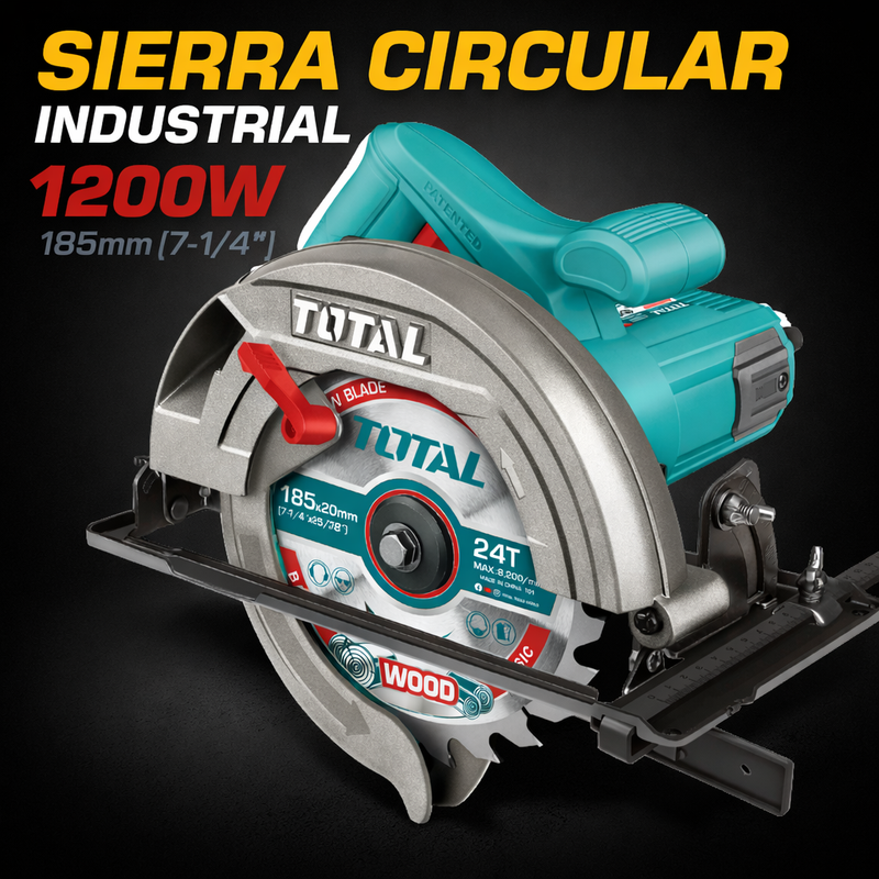 Sierra Circular TOTAL 7 1/4” 1200W – Corte Profesional sin Esfuerzo - 1 AÑO de Garantia foto 3