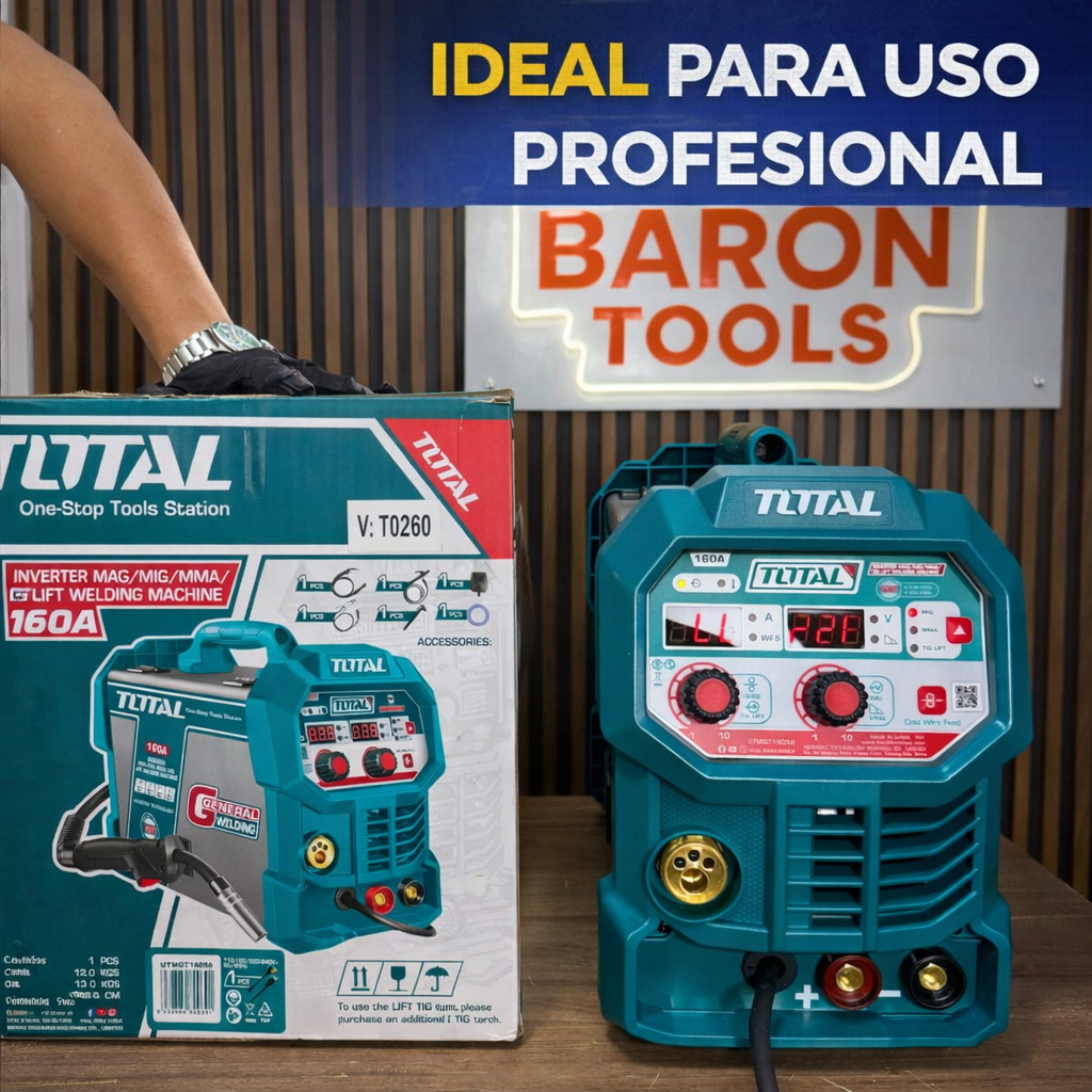 Inversor 3 en 1 total 100% Original - MIG / MMA / TIG LIFT - 160A - 1 año de Garantía - Tecnólogo IGBT
