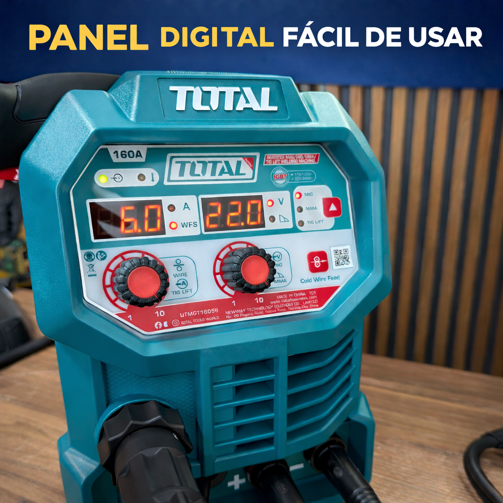 Inversor 3 en 1 total 100% Original - MIG / MMA / TIG LIFT - 160A - 1 año de Garantía - Tecnólogo IGBT