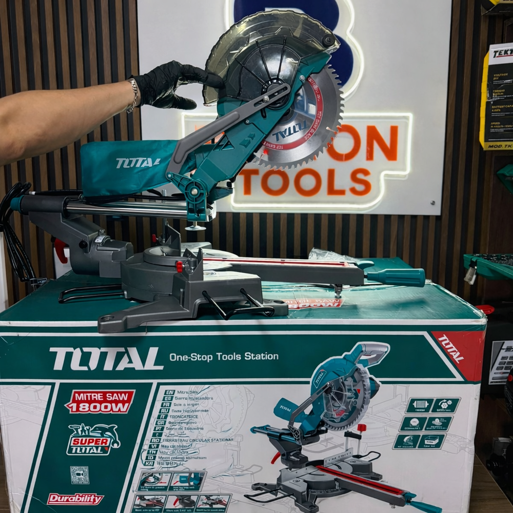Sierra Ingleteadora Telescópica TOTAL 10” 1800W Industrial - 15