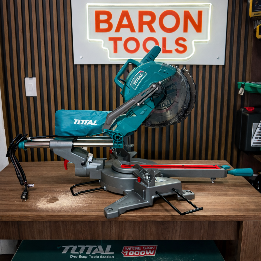 Sierra Ingleteadora Telescópica TOTAL 10” 1800W Industrial