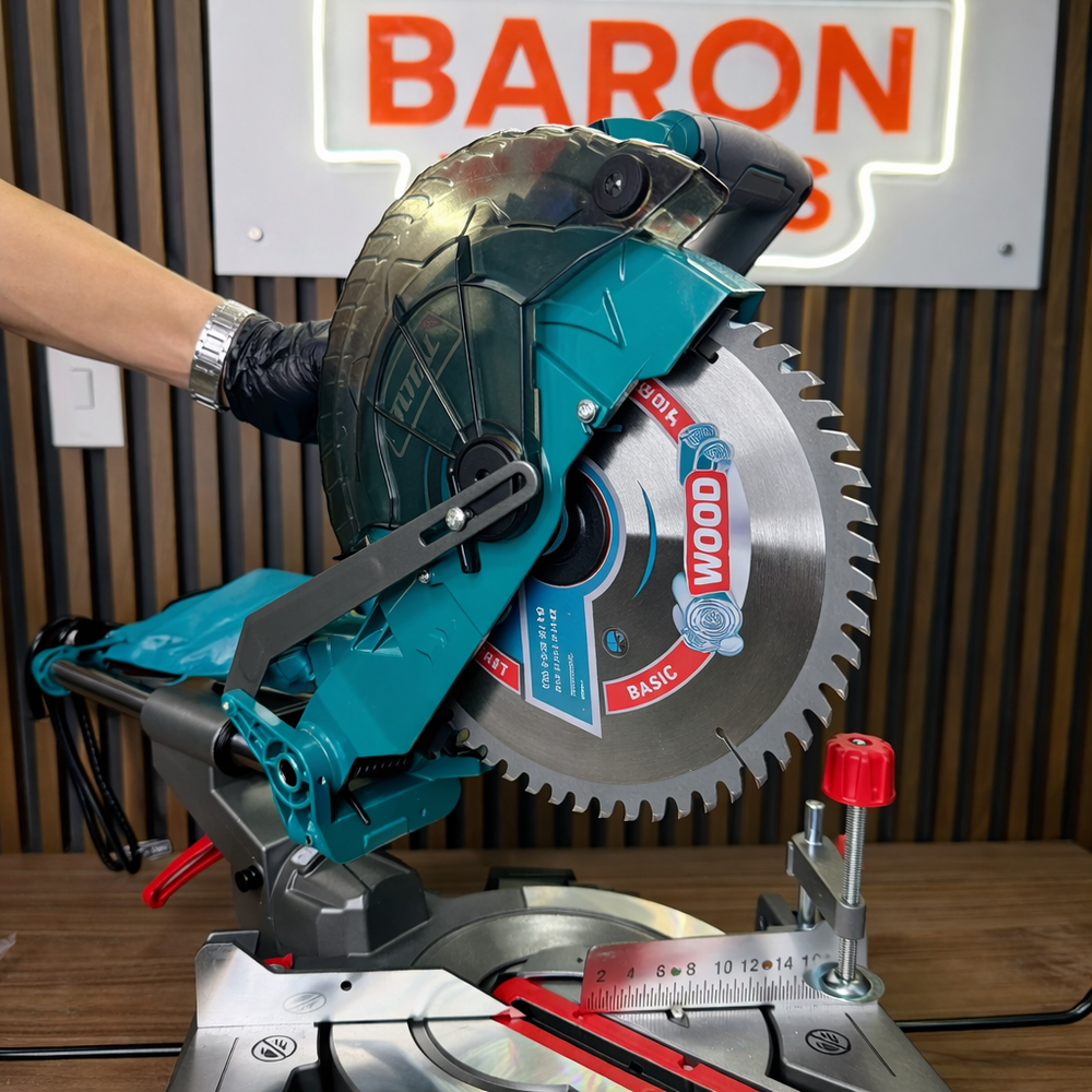 Sierra Ingleteadora Telescópica TOTAL 10” 1800W Industrial - 13