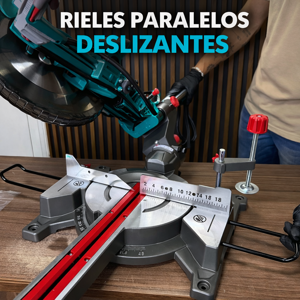 Sierra Ingleteadora Telescópica TOTAL 10” 1800W Industrial