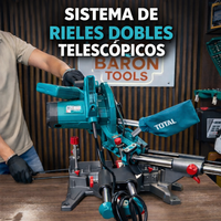 Sierra Ingleteadora Telescópica TOTAL 10” 1800W Industrial miniatura 6