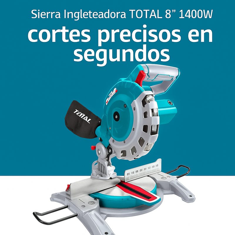 Sierra Ingleteadora TOTAL 8" 1400W foto 6