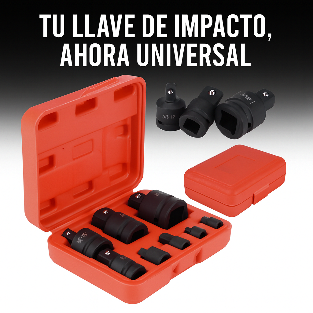 Juego de Adaptadores de Impacto Profesional – Acero Cromo Vanadio
