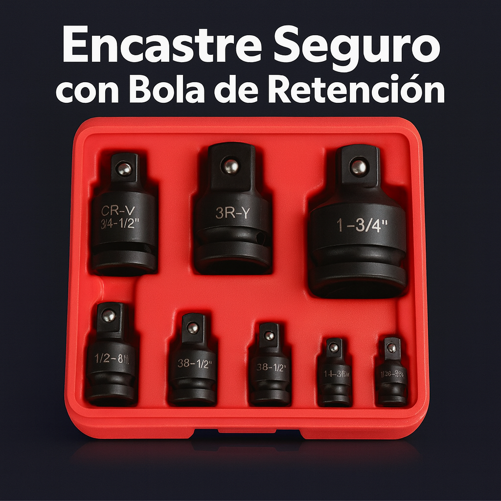 Juego de Adaptadores de Impacto Profesional – Acero Cromo Vanadio