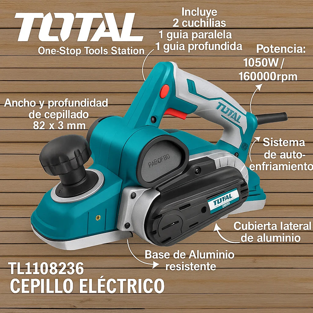Cepillo Eléctrico 1050W (120V) — Acabado profesional en una pasada. - 6
