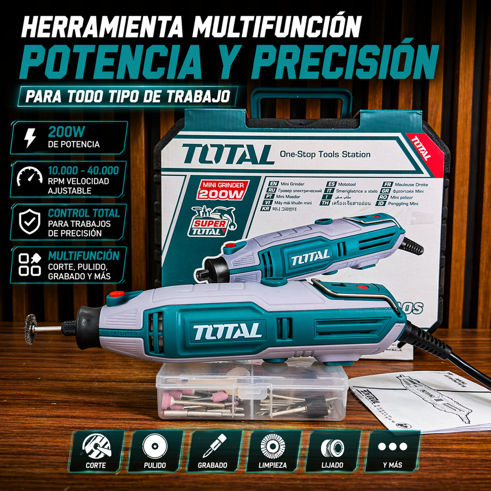 Mototool TOTAL 200W + 149 Accesorios — Multifunción Profesional (UTG2006) - vista 3