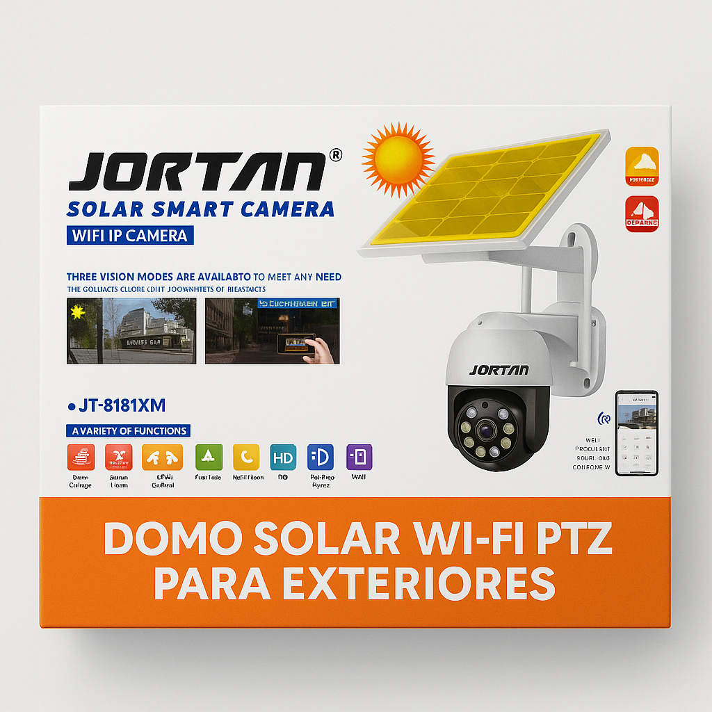 Cámara Solar JORTAN - Wifi - Alta Resolución Full Hd 1080