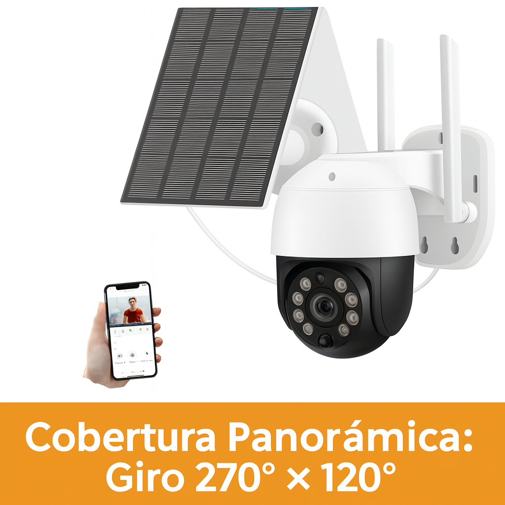 Cámara Solar JORTAN - Wifi - Alta Resolución Full Hd 1080