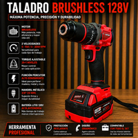Combo Vepsan Rojo - Taladro 1/2 - Pulidora 4/5 - Rotomartillo SDS PLUS - Llave de impacto de 350 NM de 1/2 - con 4 Baterías y 2 Cargadores miniatura 6