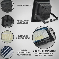 Reflector Solar 1000W + Panel y Control – Iluminación LED Potente y Ecológica para Exteriores miniatura 6