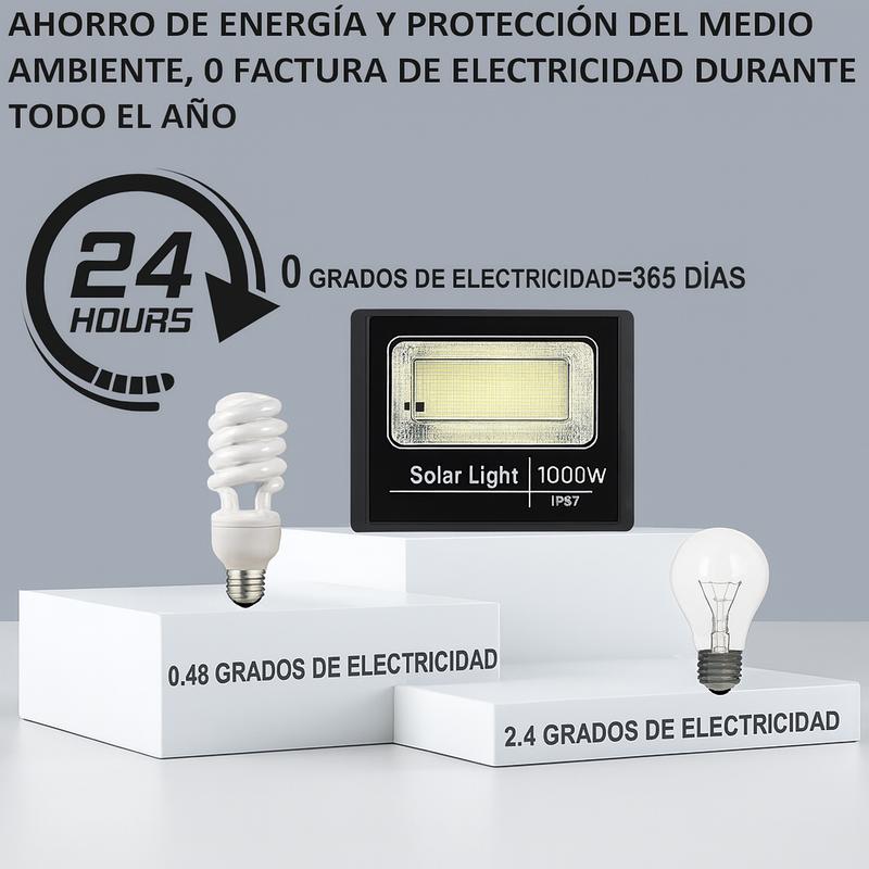 Reflector Solar 1000W + Panel y Control – Iluminación LED Potente y Ecológica para Exteriores foto 4