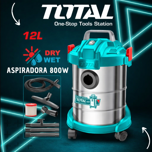 Aspiradora y Sopladora Húmedo y Seco 12L 800W Super Total