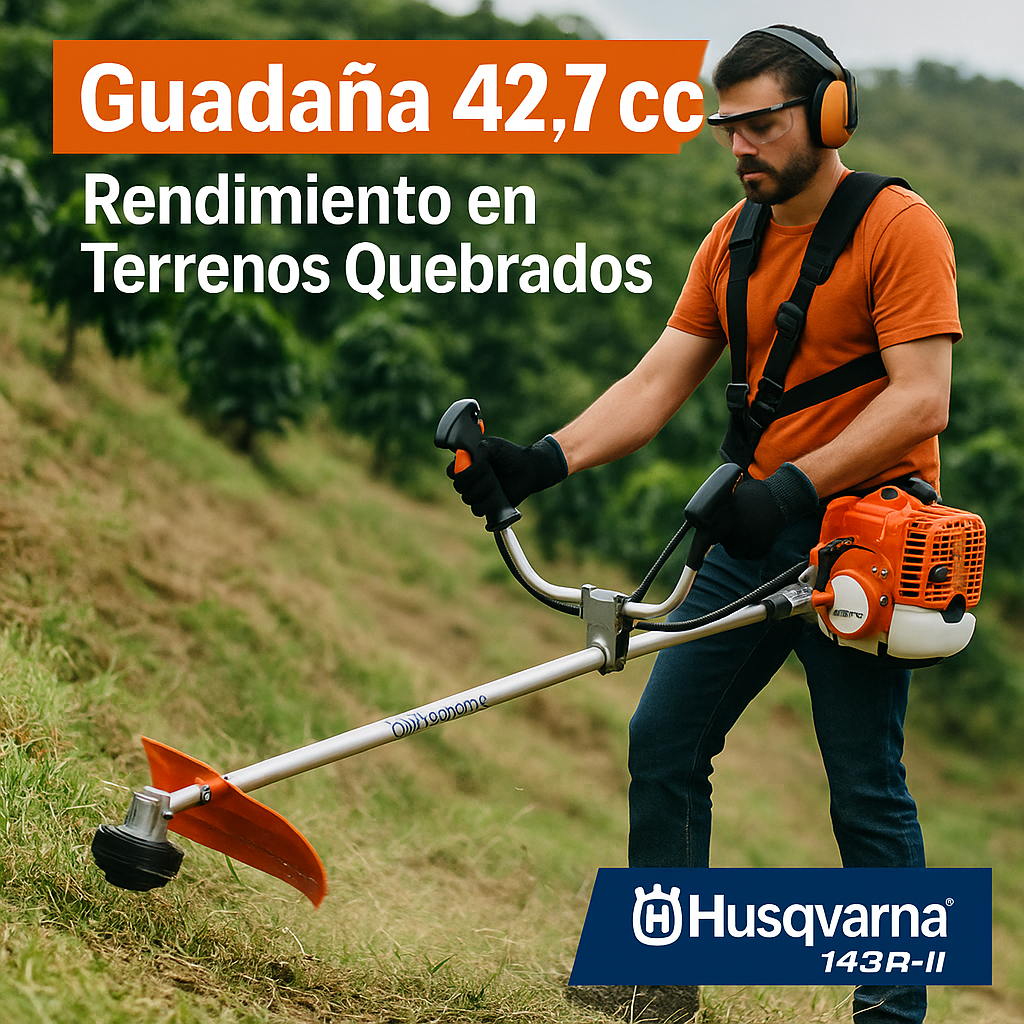 Guadaña tipo Husqvarna 143RII – 42.7 cc (2 tiempos)