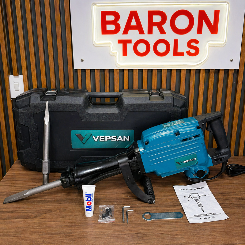 Demoledor Eléctrico VEPSAN 50J 2500W – Potencia Industrial para Trabajo Pesado - 1 AÑO de Garantia foto 2
