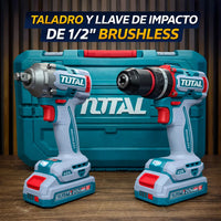 Combo TOTAL 100% Original | Llave de Impacto 405Nm + Taladro 66Nm + 1 Año de Garantia miniatura 8